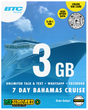 Bahamas - BTC 7 Day Cruise Sim 3GB