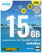 Bahamas - BTC 15 - 7 Day Large Combo Sim Card 15GB