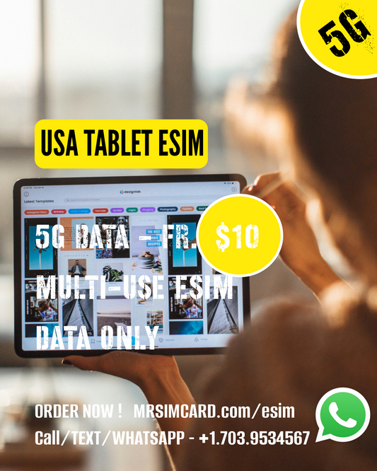 USA Data Only eSim - 20GB