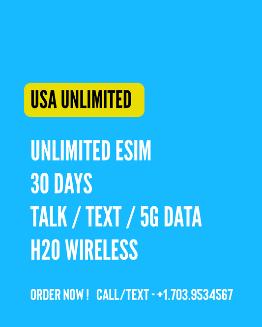 Hawaii eSim Card - H2O Wireless 5G