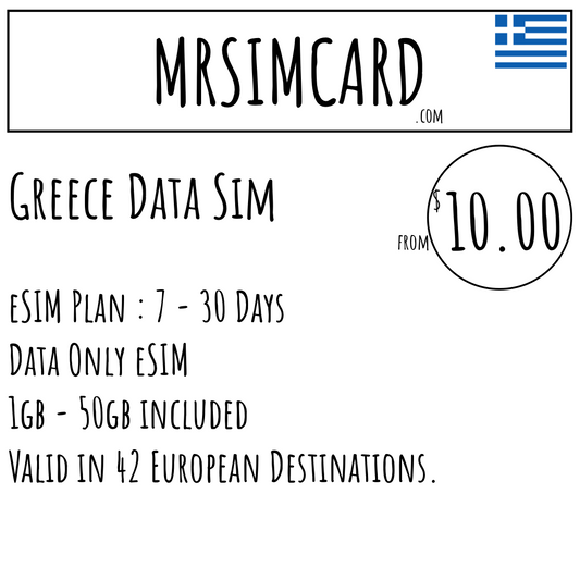 Greece eSIM - Data Only