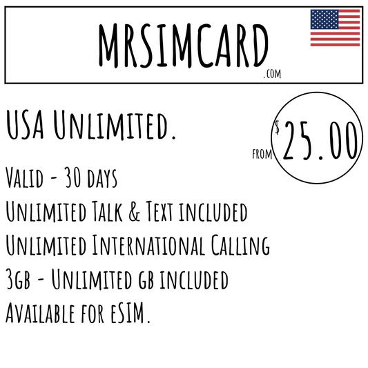 USA Unlimited eSim H2O