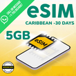 Digicel Caribbean eSim Card - 5GB