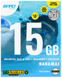 Bahamas - BTC Data Sim Card 15GB + Hotspot